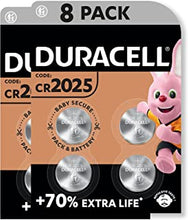 Duracell Specialty 2025 Lithium Coin Battery 3V, pack of 8, with Baby Secure Technology and suitable for keyfobs, scales, wearables and medical devices (DL2025/CR2025) [Amazon exclusive]