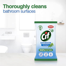 Cif, Bathroom Eucalyptus, 100% Biodegradable Plant Fibres Cleaning Wipes Limescale Remover, 80 Wipes, 1 Pack