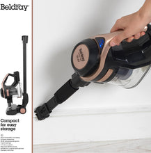 Beldray BEL0813NRG Airgility Max Cordless 2-in-1 Multi-Surface Vacuum Cleaner, 29.6V, Motorised Floor Brush, 30/50 Min Operating Time, 1.2L Dust Container, Includes Accessories, HEPA Filter, Rose Gold
