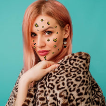 MFUOE 12 Sheets Temporary Leopard Tattoo Stickers Leopard Print Tattoo Stickers Halloween Makeup Removable Temporary Tattoo for Leopard Costume Accessories Makeup Props