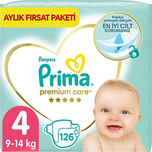 Prima Premium Care Monthly Deal Package 9-14 kg Size 4 Maxi Baby Diapers (1 x 126 Pieces)