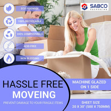 Sabco - 100pcs Large Coloured Tissue Paper Sheets - 20 X 30"- Ideal for Gift Wrap Wrapping Tissue Paper Sheets & Packing Paper Sheets for Moving House - Perfect for Childrens Arts & Craft - (White)