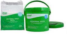 Clinell Universal Cleaning and Disinfectant Wipes for Surfaces - 225 Wipes Refill Pack - Multi Purpose Wipes, Kills 99.99% of Germs, Effective from 30 Seconds