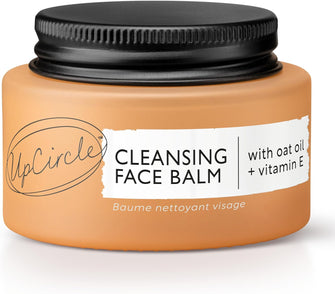 UpCircle Cleansing Face Balm with Apricot 55ml - Natural Cleanser To Remove Makeup, Including Waterproof Mascara + Clear Blackheads - Sea Buckthorn, Oat + Rosemary Oil - Vegan + Cruelty-Free