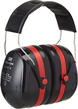 3M Peltor Optime III Earmuffs with Headband – Protection Against High Noise Levels in Industrial Settings, 35 dB, Black/Red