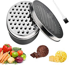 Cheese Grater with Container, Graters for Kitchen with 2 Size Lid,Cheese Shredder,Vegetable Chopper,Ginger Shredder,Chocolate Grater