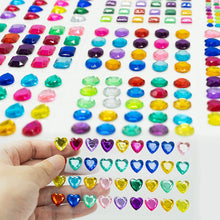 Gem Stickers 8 Self Adhesive Jewel for Crafts Sparkly Flatback Rhinestone Stickers Crystal Sticker for Kids DIY