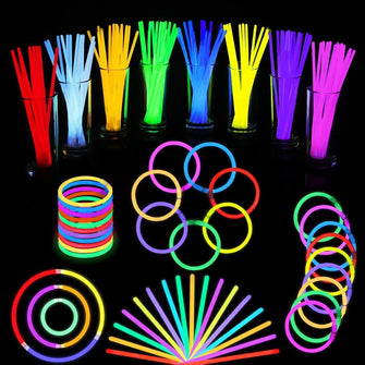 SULOLI Glow Sticks,50PCS Glow Sticks Party Packs Neon Glowsticks for kids Glow Bracelets for Dark Party Supplies