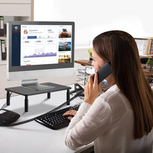 suptek Computer Monitor Riser, Metal Monitor Stand Riser for Laptop, Printer, Notebook and All Flat Screen TV Display with Vented Platform, 3 Height Adjustable Screen Riser MST003