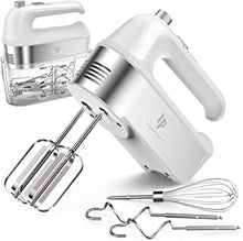 Hand Mixer Electric, 450W Kitchen Mixers with Scale Cup Storage Case , Turbo Boost / Self-Control Speed + 5 Speed + Eject Button + 5 Stainless Steel Accessories , For Easy Whipping Dough ,Cream