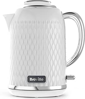 Breville Curve White Electric Kettle | 1.7L | 3KW Fast Boil | White & Chrome [VKT117]