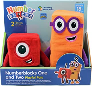 Learning Resources HM94554-UK One and Two Playful Pals, Numberblocks Plush Girls & Boys, Soft Toys for Toddlers 1-3, Ages 18 Months+, Multi