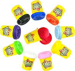 Kiddy Dough 10 Pack Of Color Play Dough – Built In Modeling & Sculpting Playset With 10 Individual 2-Ounce Cans