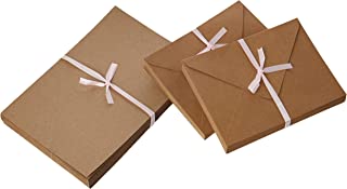 50 Recycled Natural Brown A6 Papermania Kraft Paper Cards & Envelopes