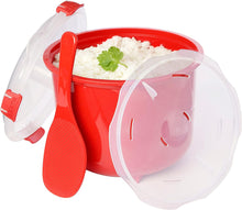 Sistema Microwave Rice Cooker  2.6 L  Dishwasher Safe Small Rice Cooker  BPA-Free  Red