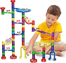 LOYO Marble Run Toy, Marble Runs STEM Educational Learning Toy, Marble Race Coaster Construction Railway Building Blocks Toy for Boys Girls 4 5 6 7 8 + Year Old