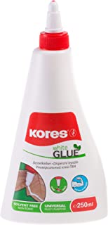 Kores - Strong-Hold White Adhesive Liquid Craft Glue for Kids and Adults, Safe and Non-Toxic, for Arts and Crafts, School and Office Supplies, Pack of 1 x 250ml