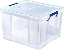 Bankers Box 48L Plastic Storage Box with Lids, ProStore Super Strong Stackable Plastic Storage Boxes (30 x 41 x 37 cm), Clear