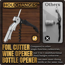 3 in 1 Bottle Opener,Corkscrew Wine Opener,Waiters Friend