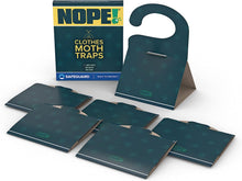 NOPE! Clothing Moth Traps - 6 Pack - Non-Toxic Odourless Sticky Clothes Moth Trap with Pheromone Lure for Moth Treatment - Pet & Child-Safe