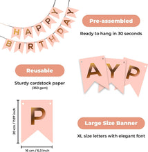 Rose Gold Birthday Decorations  Happy Birthday Banners With Foil Heart Star Champagne Confetti Balloon  Birthday Party Decorations  Happy Birthday Decoration For Girls Women With Pompoms