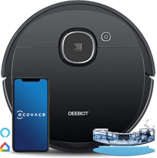 Ecovacs Robot Vacuum OZMO920 Robotic Vacuum Cleaner with Mop, Smart Navi 3.0 Laser Technology, Carpet Detection, Multi-floor Mapping, Virtual Boundary, Alexa/App/WIFI for Low-pile Carpets & Hard Floor