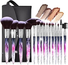 Subsky 15 PCs Makeup Brushes, Acrylic Handle Series Professional Premium Synthetic Cosmetic Brushes for Blending Foundation Powder Blush Concealers Highlighter Eye Shadows Brushes Kit