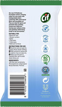 Cif, Bathroom Eucalyptus, 100% Biodegradable Plant Fibres Cleaning Wipes Limescale Remover, 80 Wipes, 1 Pack