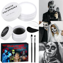 Ulikey Halloween Makeup Kit Black White, Face Body Paint Oil Make Up Special Effects, Halloween Makeup Set Zombie Clown Makeup Fake Molding Wound, Makeup Scars Wax kit for Halloween Cosplay Party