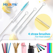 Holikme 8Pcs Bottle Cleaning Brush Set, Long Handle Bottle Cleaner for Washing Narrow Neck Beer Bottles, Wine Decanter, Narrow Cup, Pipes, Hydro Flask Tumbler, Sinks, Cup Cover