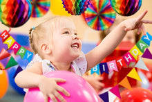 Premium Reusable Colourful Party Decorations + 25 Balloons, Happy Birthday Decoration, Banner Pack + 25 Extra Strong Balloons for kids, Adults, Girls and Boys by Hampstead Products.