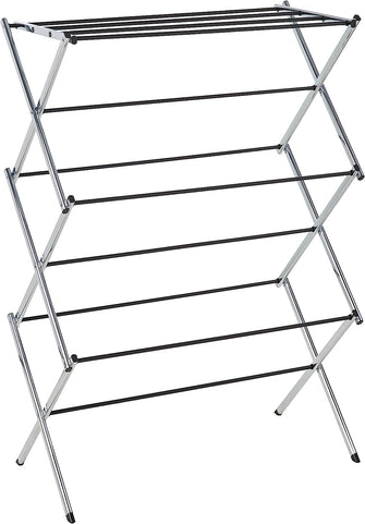 Amazon Basics Foldable Concertina Indoor Clothes Airer - Chrome