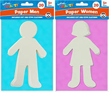 40pk Paper People Cut Outs | Craft Paper For Kids | Paper Dolls Cut Out People | Paper Cut Outs People Cardboard Cutout | Paper Dolls Craft Packs for Children Arts Crafts | The Cut-Out Girl and Boy