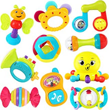 EastSun Baby Toys 0-6 Months 10 pcs Rattle Toys BPA Free Sensory Toy Gift Set for 3 6 9 12 Month Newborn Infant Boy Girl Early Educational Toys