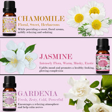 SALKING Essential Oils Set, 100% Pure Fragrance Oil Aromatherapy Essential Oils Gift Set,Premium Scented Oils for Oil Diffusers 6 x 10 ML - Lavender, Rose, Jasmine, Cherry Blossom, Gardenia, Chamomile