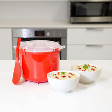 Sistema Microwave Rice Cooker  2.6 L  Dishwasher Safe Small Rice Cooker  BPA-Free  Red