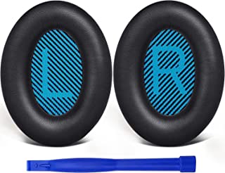SoloWIT Professional Earpads for Bose QuietComfort 15 QC15 QC25 QC2 QC35/Ae2 Ae2i Ae2w/SoundTrue & SoundLink Around-Ear & Around-Ear II, Ear Pads Cushions Replacement for Bose Headphones (Blue&Black)