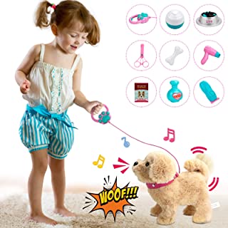 Interactive Dog Toys for Kids, Talking Golden Retriever, Plush Animal Electronic Interactive Toy, Repeating Singing Walking and Barking Pet, Stuffed Puppy Walking Dog for Kids Boys Girls Gift