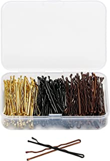 Bobby Pins, ENNIYU 150PCS Hair Pins Hair Grips for Women, Premium Hair Clips with Storage Box (Black & Blonde & Brown)