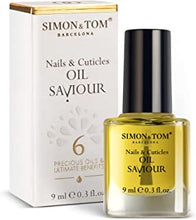 Simon&Tom Nail Oil Saviour - Nails and Cuticles Repair Treatment - 9 ml - For dry, flaking and split Nails - Accelerates Growth - With Organic Argan Oil - Jojoba and Sweet Almond Oil - Made in Spain