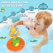 Baby Bath Toys,5 Modes Spray Water Cute Crocodile Bath Toys for 1+ year old, Light Up Bath Toys with Double Layer Waterproof, Kids Water Toys for Bathroom Swimming Pool, Boys Girls Gifts