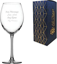 Personalised Engraved Enoteca 19oz Large Wine Glass, Personalise with Any Message for Any Occasion, Stylize with a Variety of Fonts, Gift Box Included, Laser Engraved