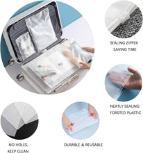 20pcs No Holes Travel Accessories Reusable Plastic Ziplock Hospital Bags Maternity Essentials Holiday Clothes Sealed Storage Bag Thick Vacuum Pouch Organiser Space Saver Bags for Women Men