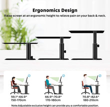 BoYata Monitor Stand Riser, Metallic Adjustable Height Desktop Stand Storage Organizer Compatible with Display, Computer, Laptop, iMac, TV, PC, Printer and All Screen Display