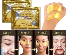 (20 Pairs)24K Gold Under Eye Treatment Masks,Crystal Gold Powder Gel Collagen Eye Mask for Under Eye Wrinkles, Remove Eye Bags, Under-eye, Dark Circles, Hydrating, Puffy Eyes