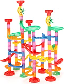 Ucradle Marble Run, 139 Pcs Marble Runs Toy 79PCS action pieces + 60PCS Marbles, Marble Maze Race Coaster Track Game Set, STEM Educational Learning Toy for Kids Boys and Girls 3+Years Old