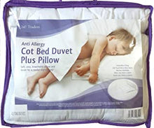 Anti-Allergy Cot Bed Duvet with Pillow ,For Cot Bed 4.5, 7.5 & 9 Tog with Hollowfibre filling (7 Tog)