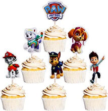 OSDUE 24PCS Cake Toppers, Paw Dog Patrol Figures Birthday Cake Toppers Decorations, Cupcake Topper Cake Decorations for Boys, Girls, Kids Birthday Baby Shower Party Supplies