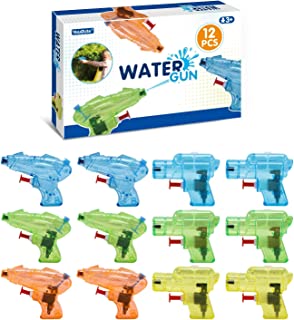 12 Packs Water Gun Pistol for Kids Squirt Toys Party Bag Filler Party Favours Outdoor Beach Swimming Pool Game Summer Party Supplies For Kids Boy Girl