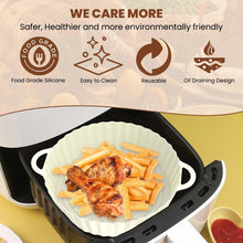 Homestarry Silicone Air Fryer Liner, 2Pcs Air Fryer Liners Reusable Silicone Pot, 8.3" Air Fryer Food Grade Silicone Baking Tray Coking Accessories for Air Fryer, Oven, and Microwave(Grey+Light Brown)